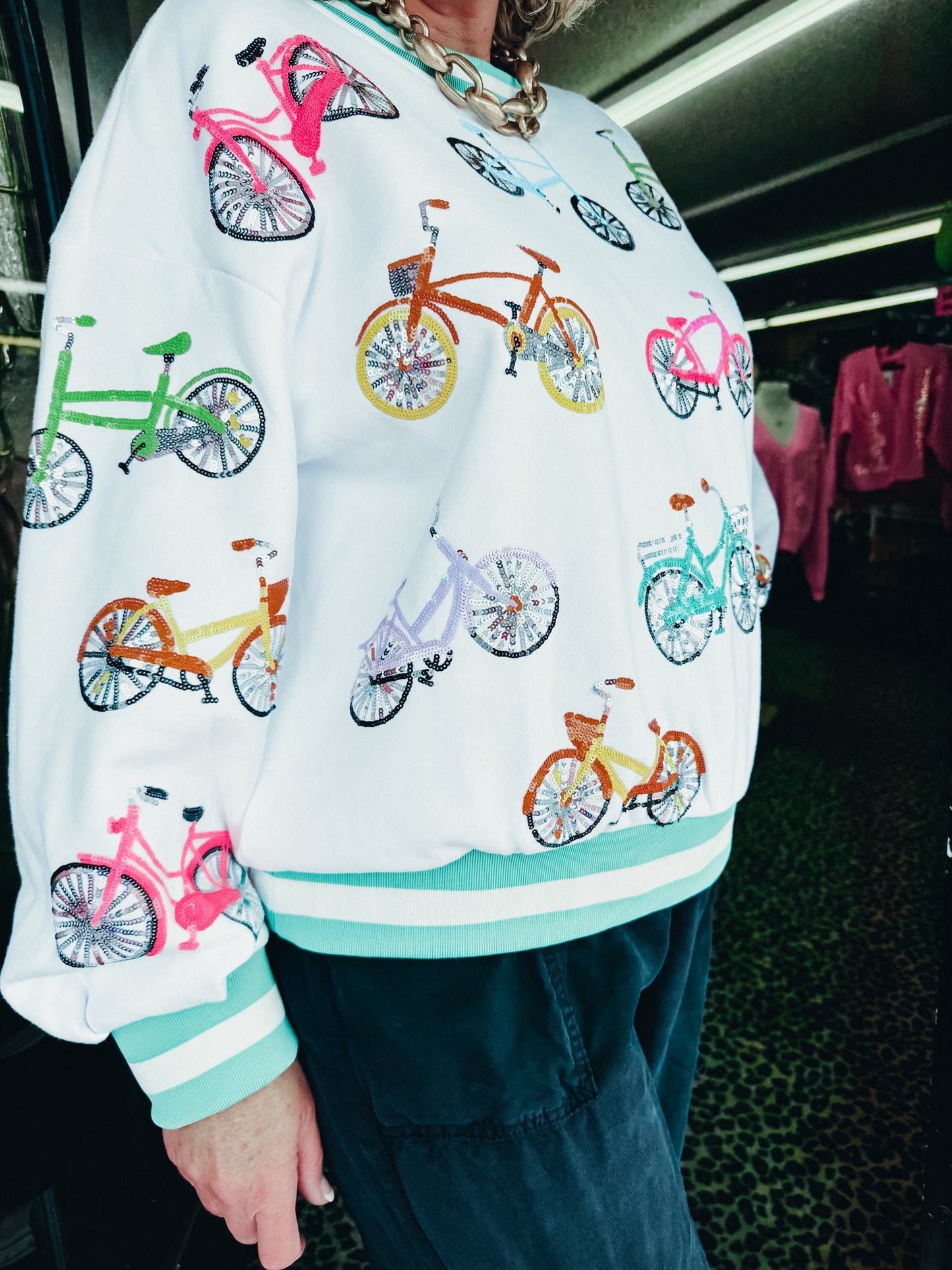 White Bike Sweatshirt