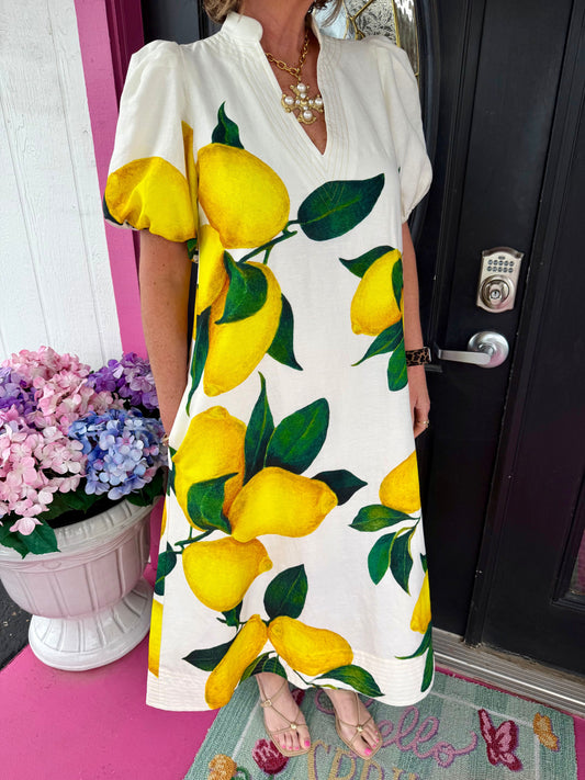 Hampton Lemon Midi Dress