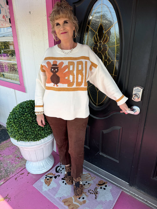 Cream Gobble Sweater