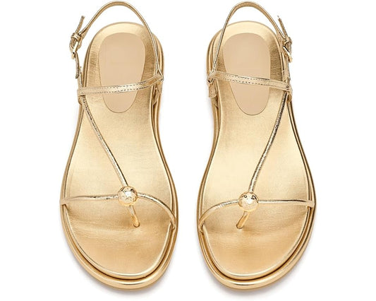 Deane Gold Distressed Sandal