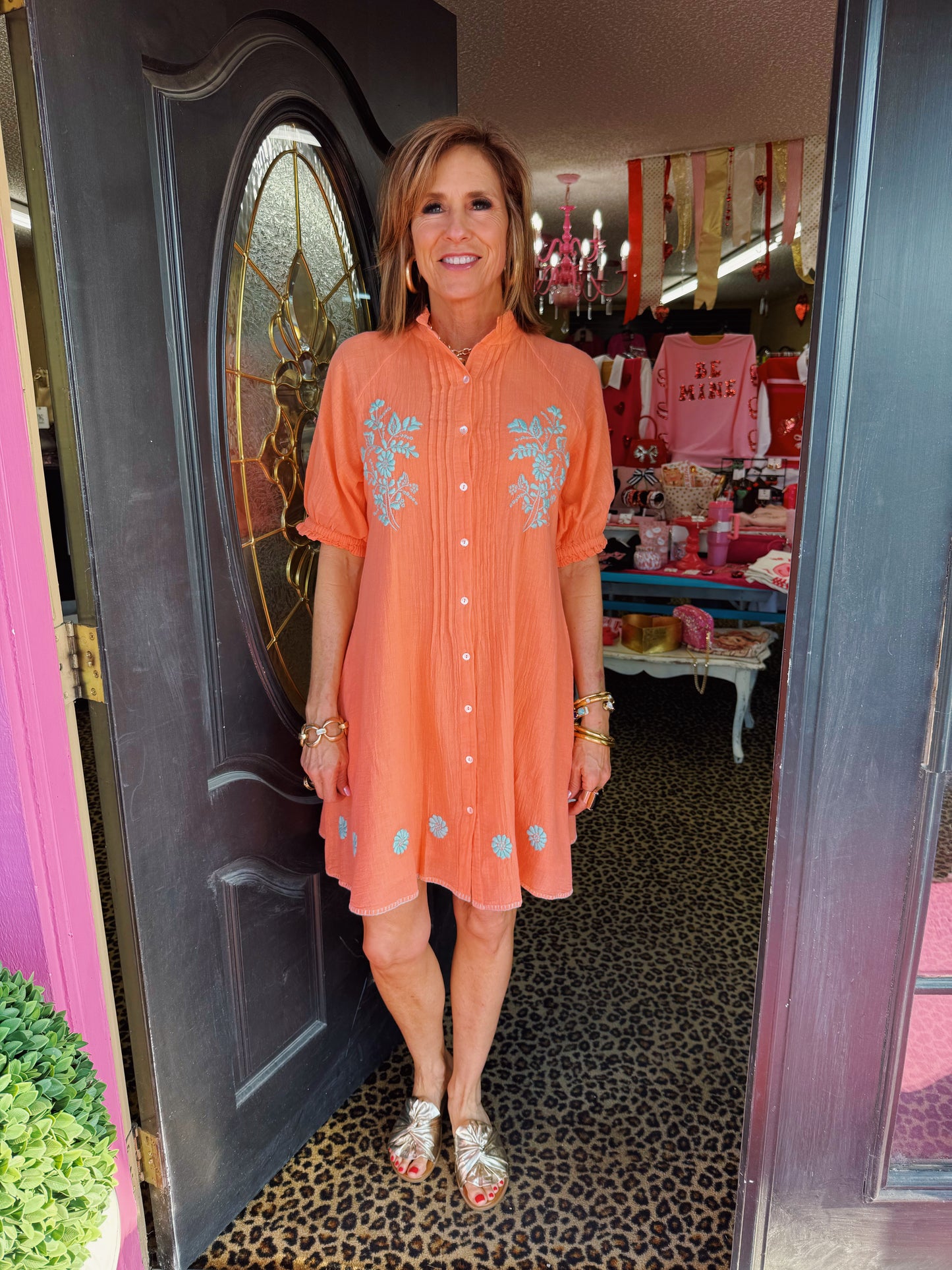 Coral Picture Day Dress