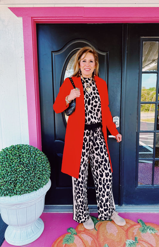 Scarlet Long Collared Jacket