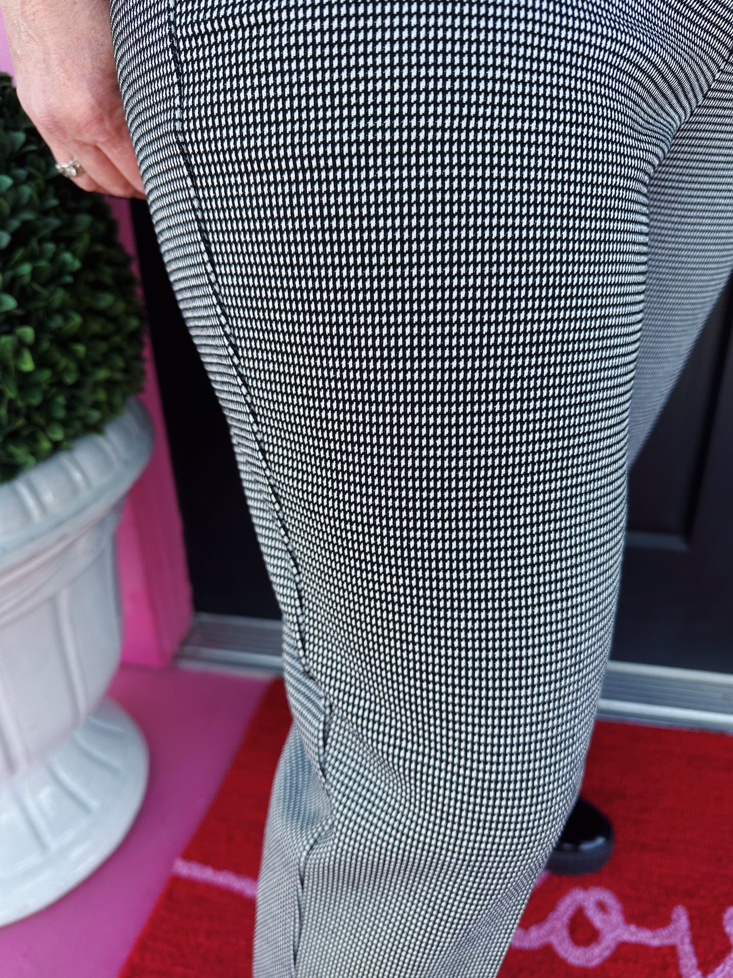 Kayla Mini Plaid Pull On Trouser