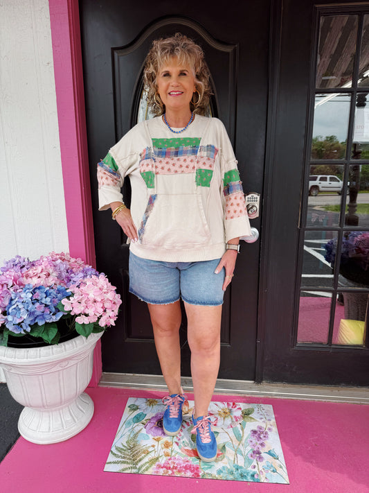 Beau Cozy Blue Denim Short