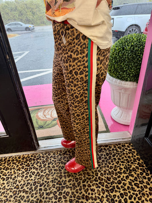 Leopard Pants w/RG Stripe