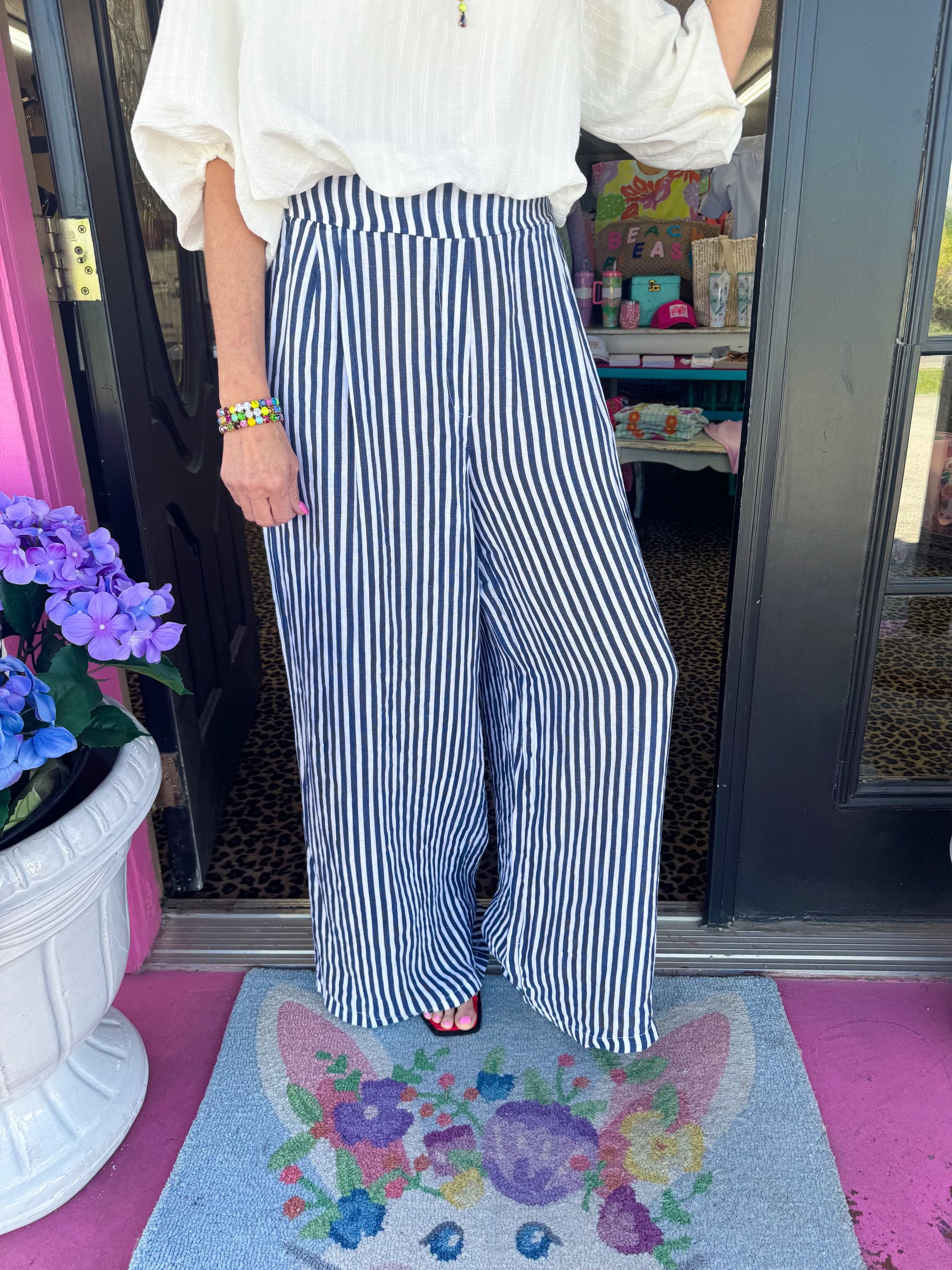 Blue Stripe Pants – Truly Trendy