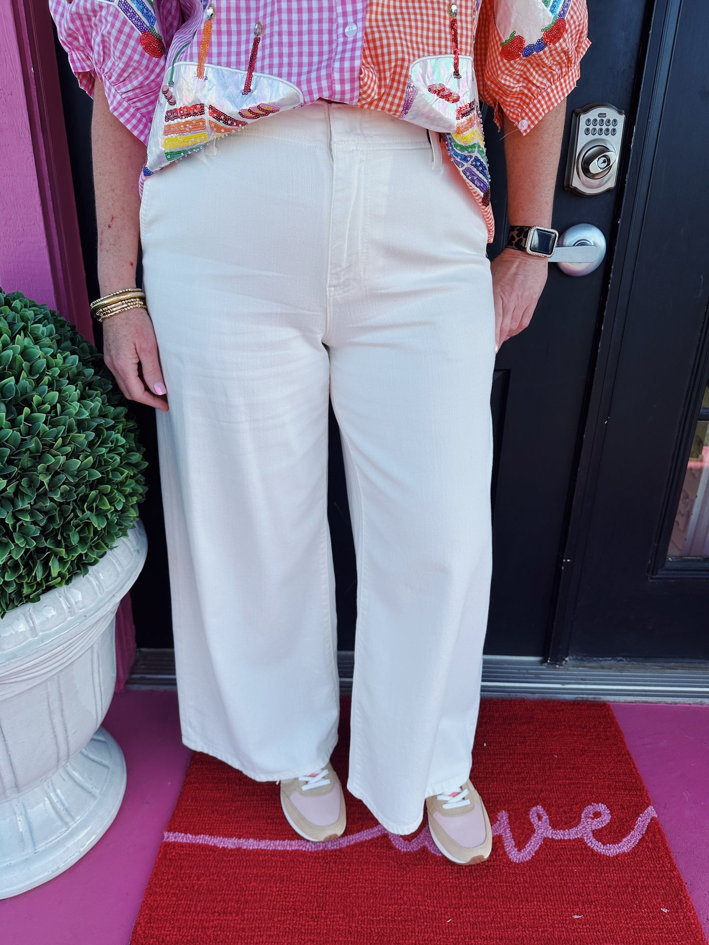 White Weekender Wide Leg