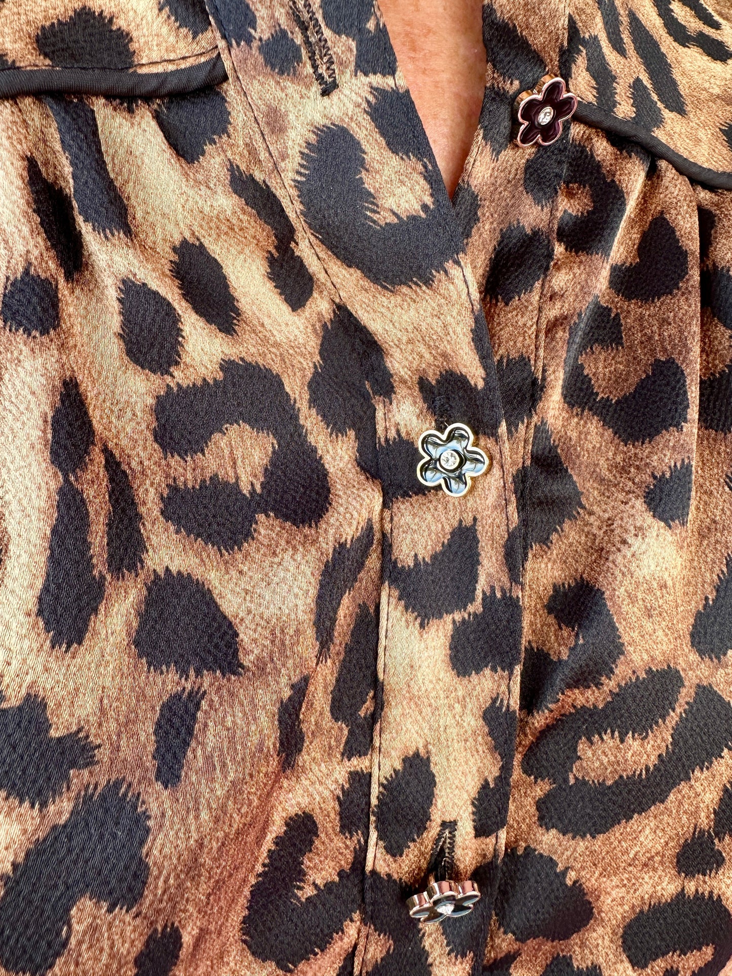 Brown Leopard Tie Waist Dress