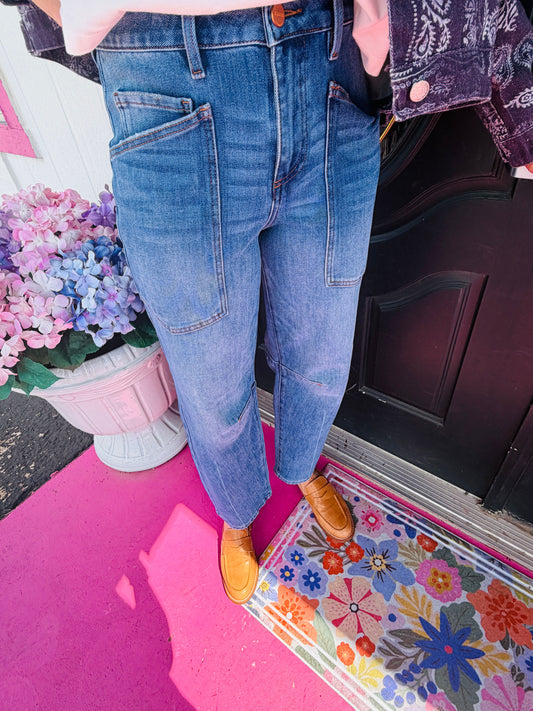 Dark Barrel Patch Pocket Jean