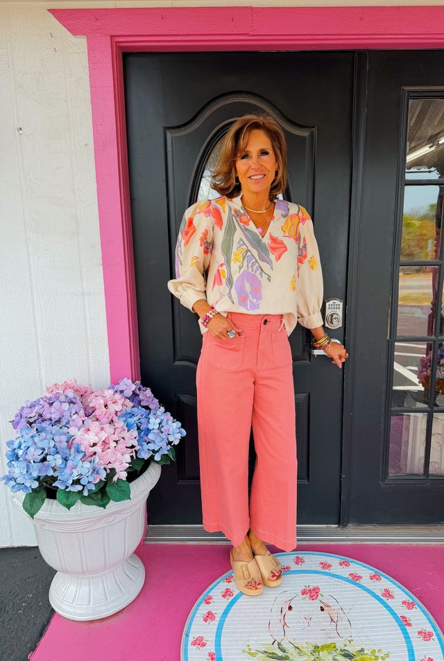 Hampton Botanical Muse Linen Top
