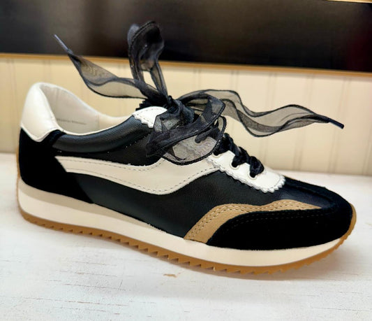 Black Multi Leather Sneaker