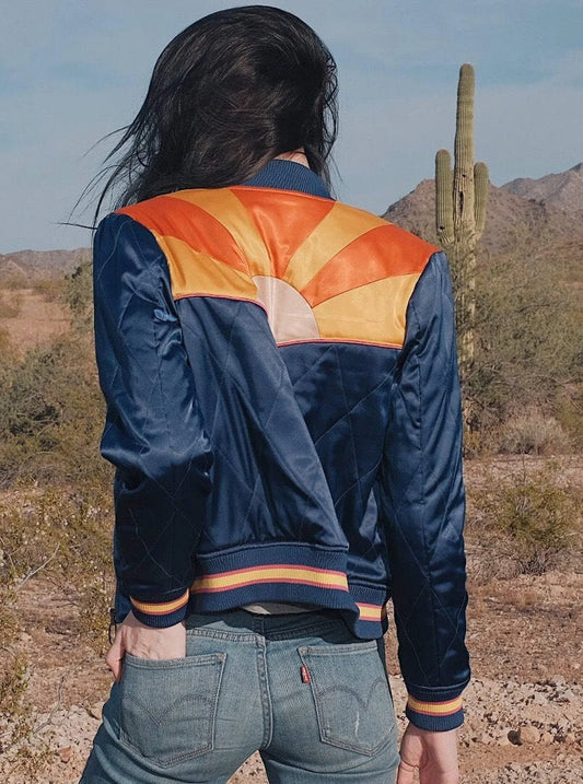 Blue Rising Sun Bomber Jacket