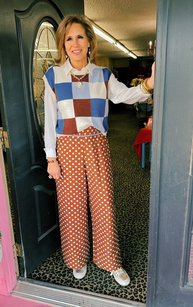 Brown Polka Dot Pants