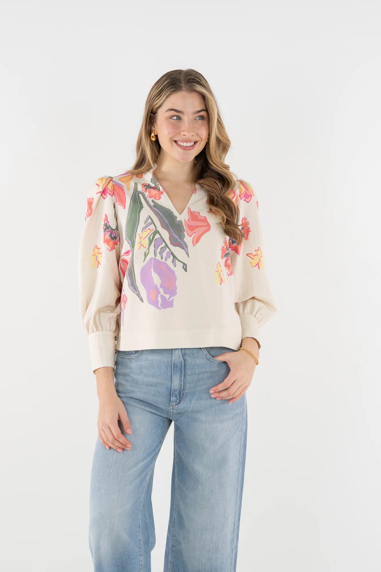 Hampton Botanical Muse Linen Top