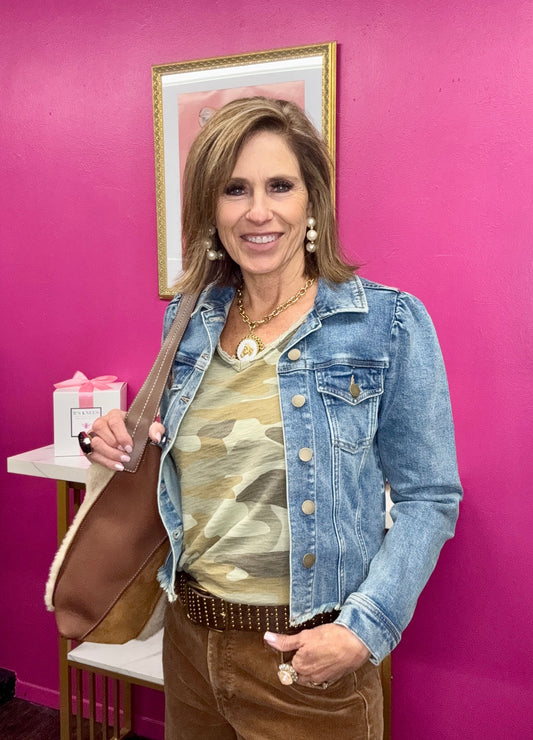 Roselyn Vintage Denim Fray Jacket