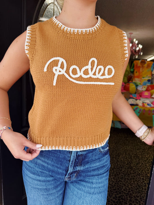Camel Rodeo Sleeveless Sweater