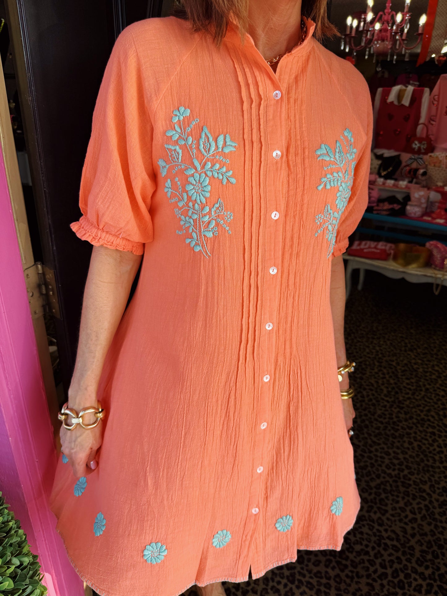 Coral Picture Day Dress