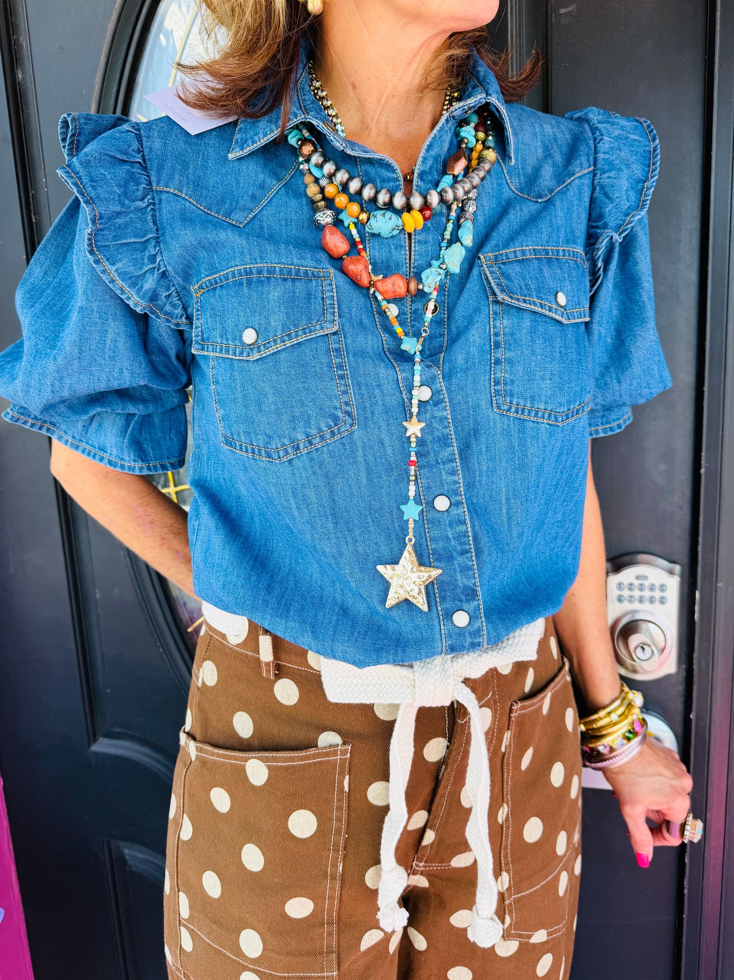 Annie Denim Button Up