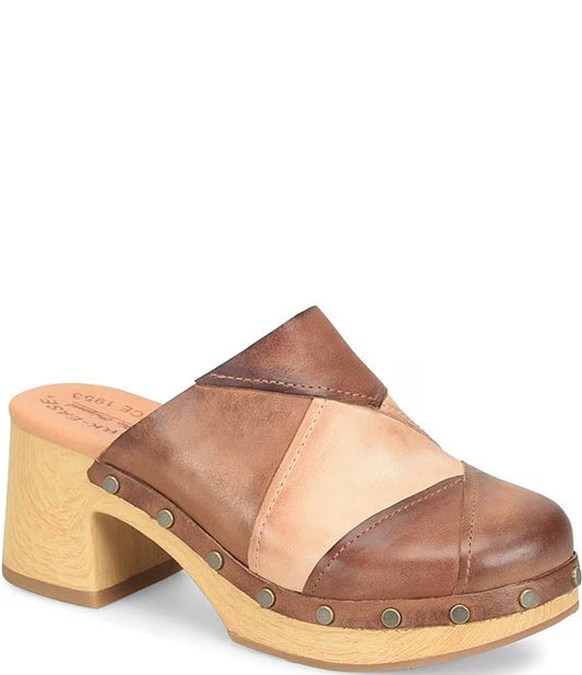 Tay Two Tone Brown Clog