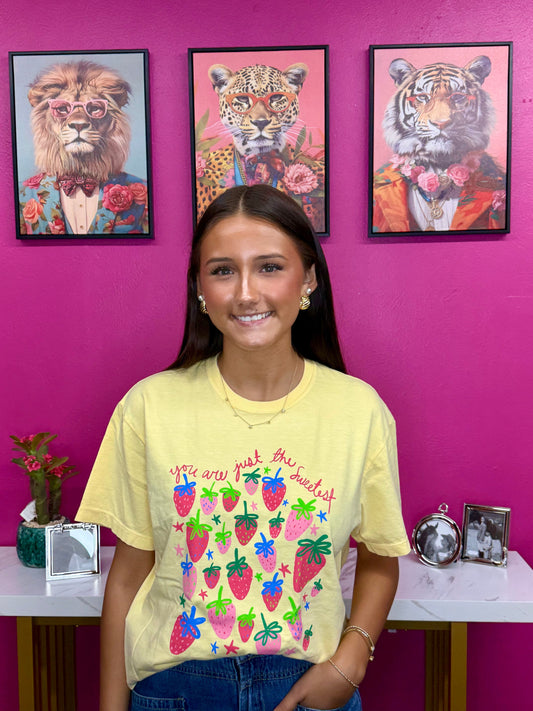 Yellow U R the Sweetest Crop Tee