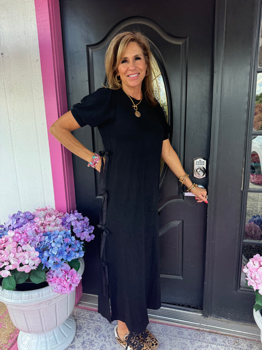 Black Bow Maxi Dress