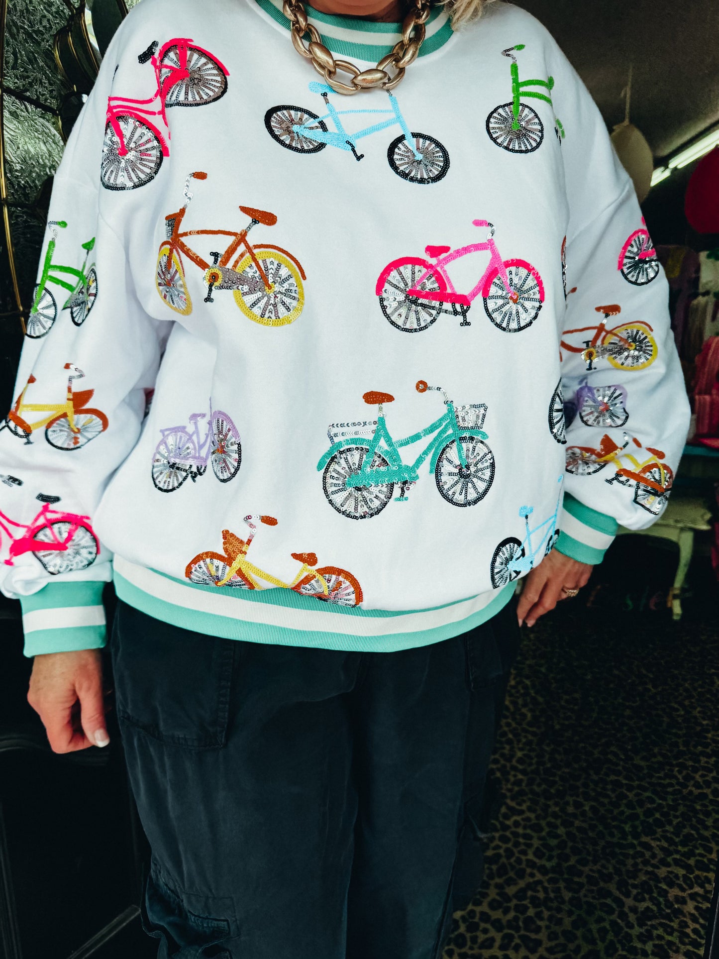 White Bike Sweatshirt