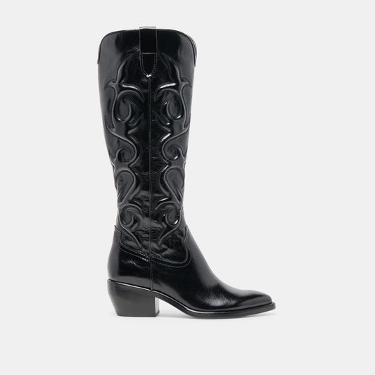 Mirla Tall Black Leather Boots