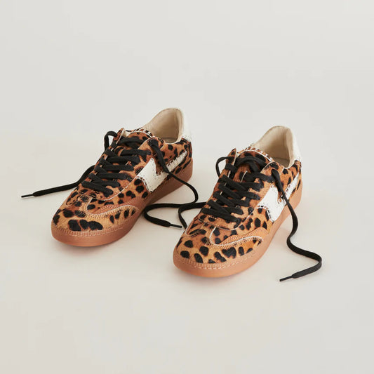 Leopard Notice Stitch Calf Sneaker