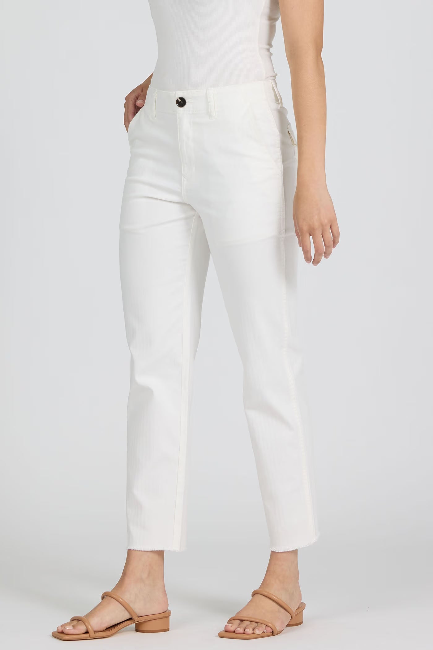 Portia Egret Straight Ankle Jean
