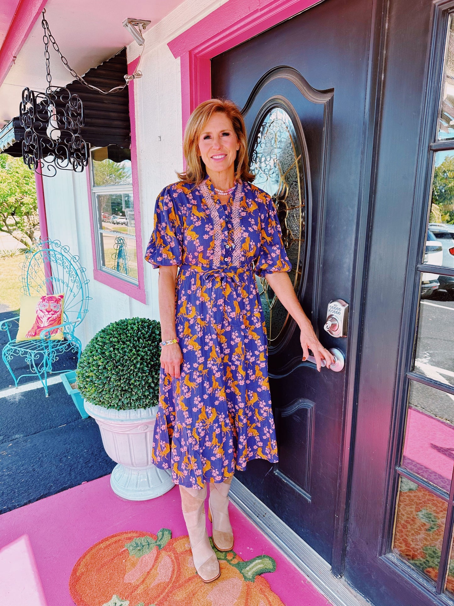 Blue Horsing Around Dress