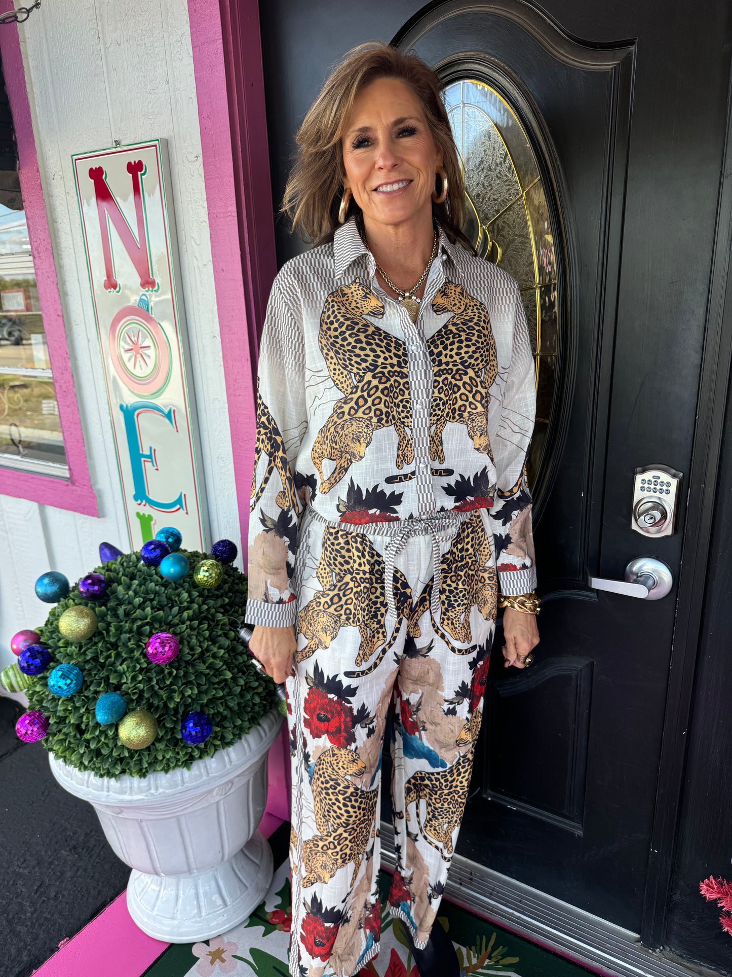 Leopard Floral Pant SET - OS