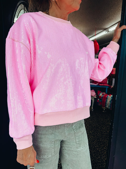 Full Sequin Sweatshirt