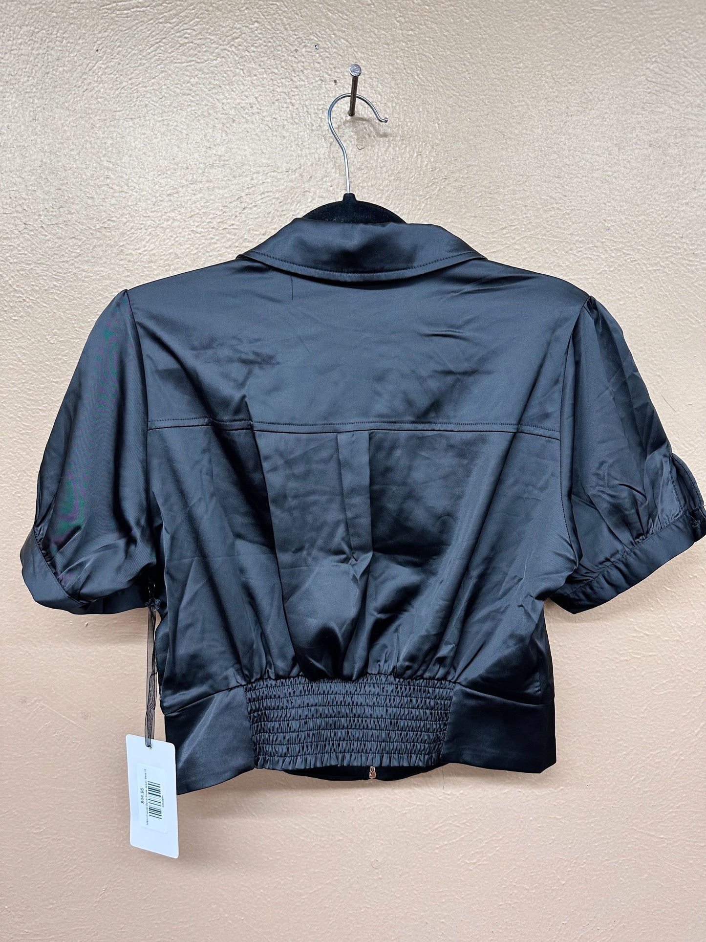 Cropped Zip Up Blouse Jacket