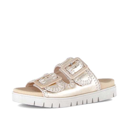 Shine Metallic Buckle Sandal