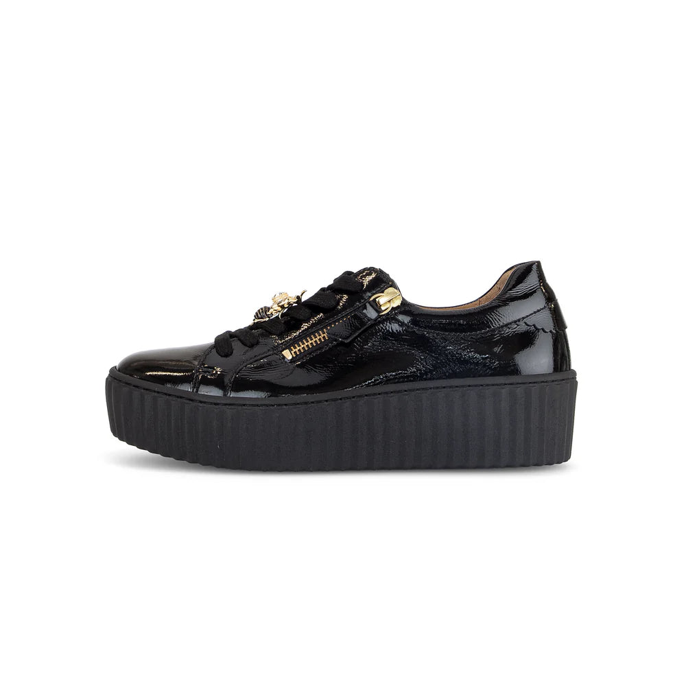Black Patent Bumblebee Sneakers