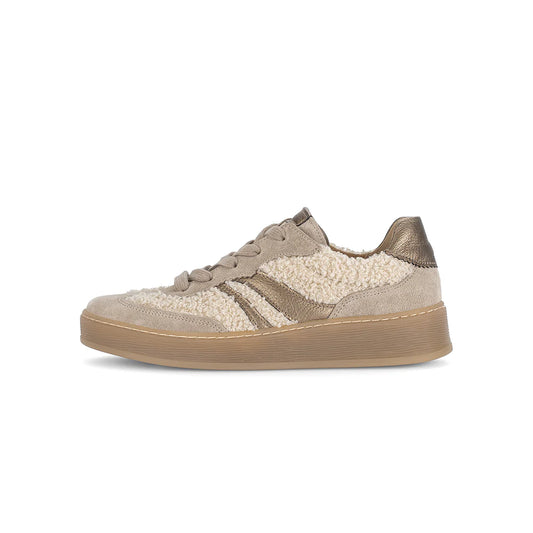 Shearling Brown Metal Sneakers