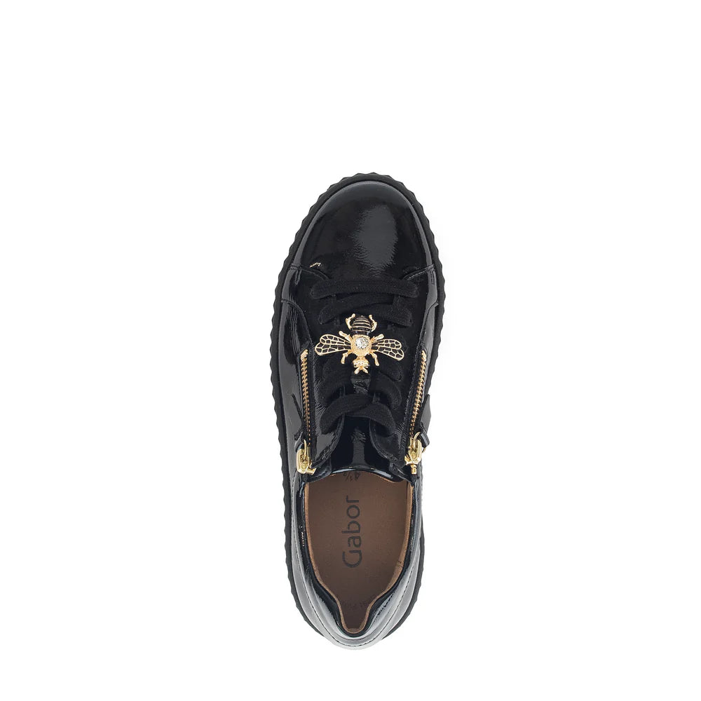 Black Patent Bumblebee Sneakers