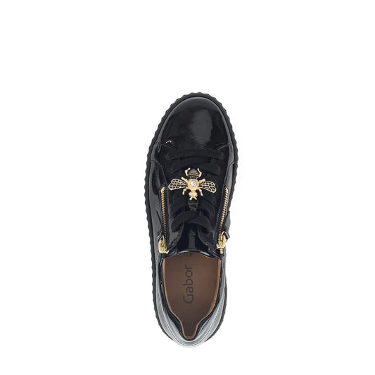 Black Patent Bumblebee Sneakers