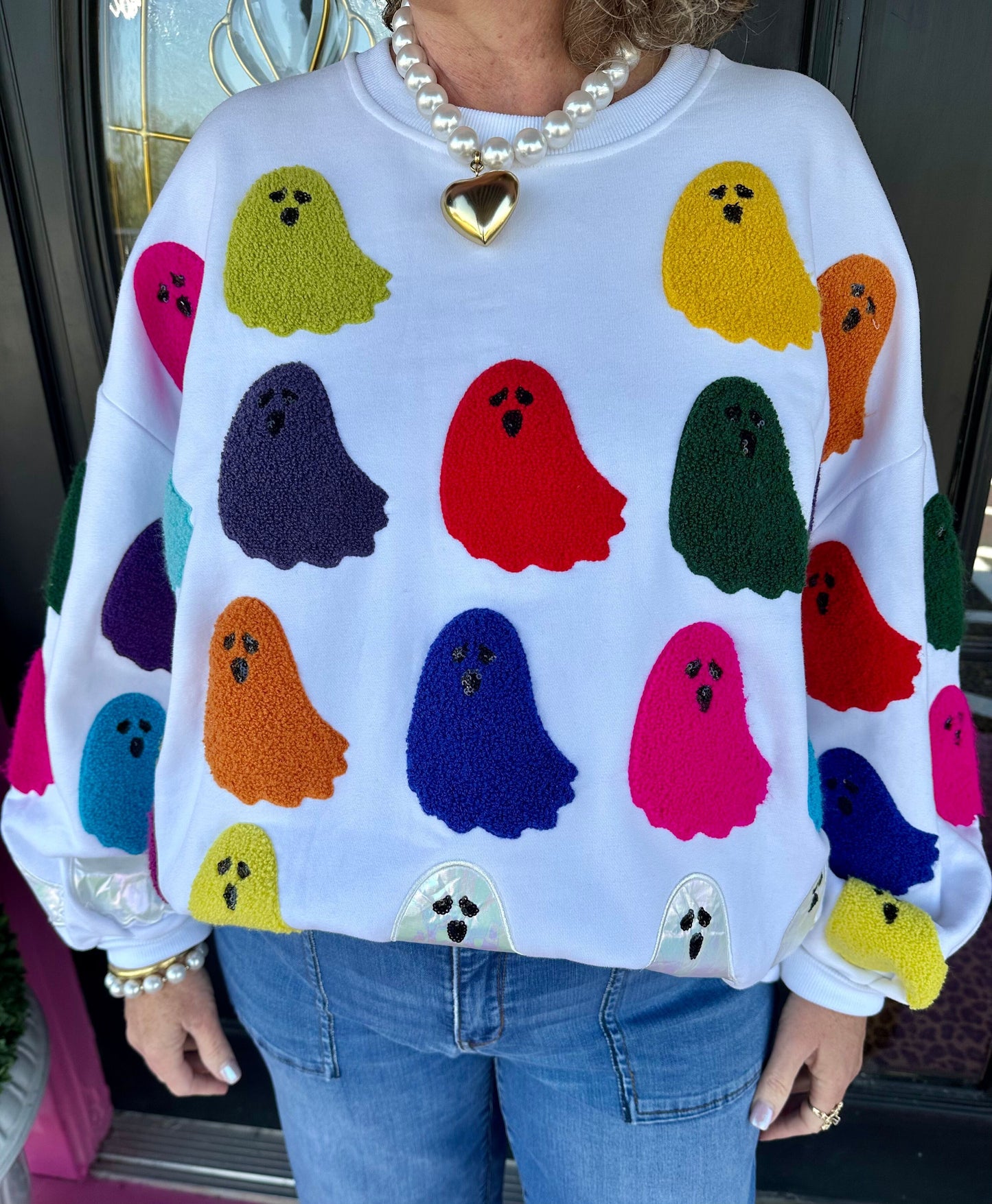 Fuzzy Ghost Sweatshirt