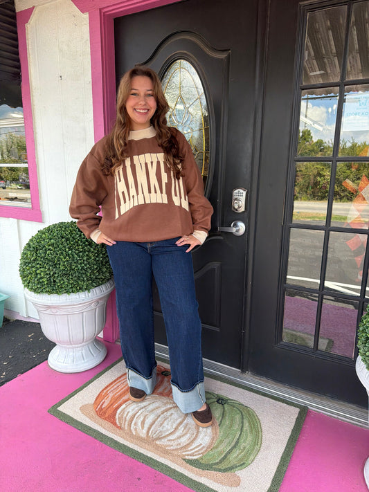 Thankful Rev Mock Sweatshirt