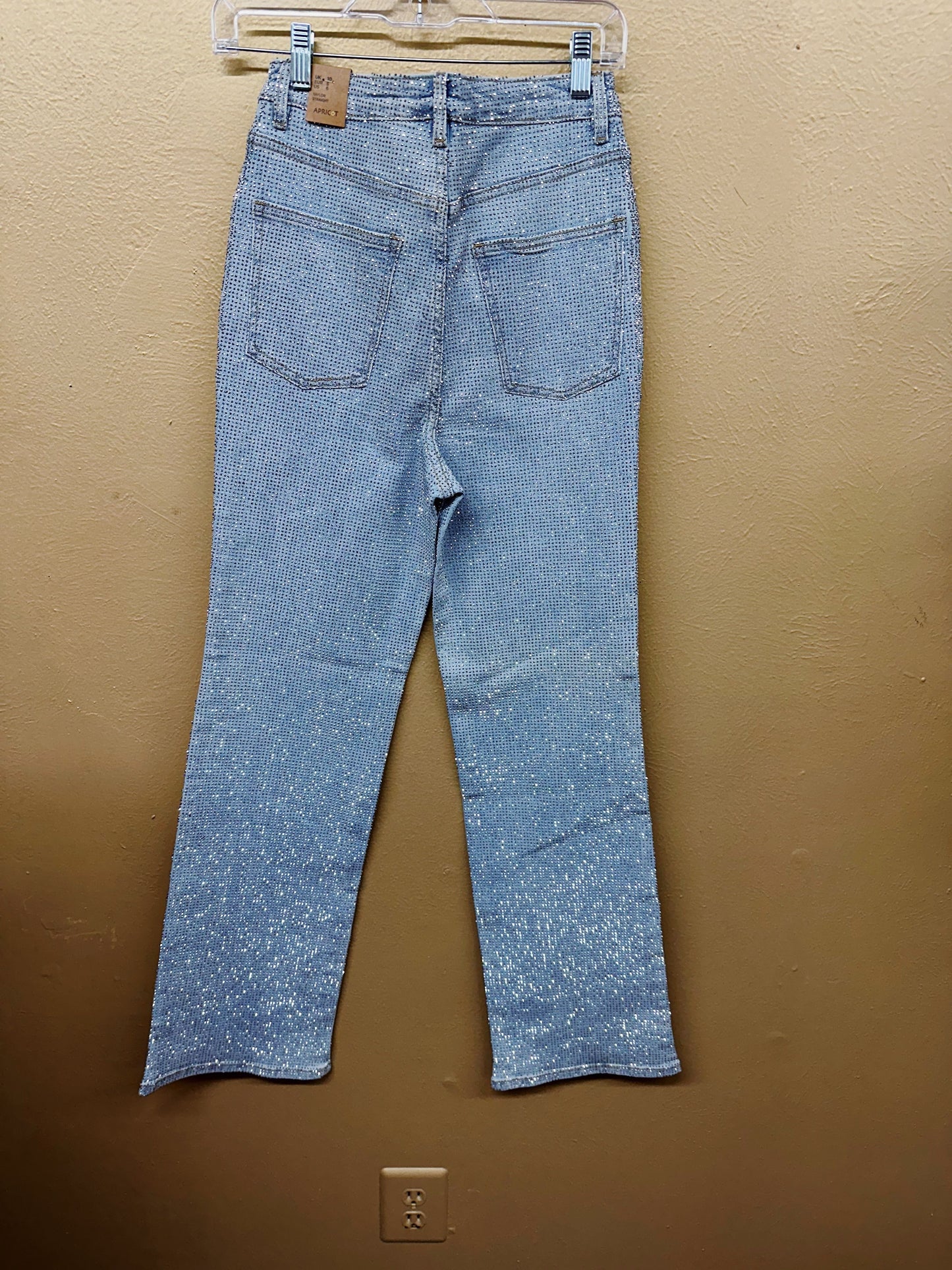Sky Swifty Straight Rhinestone Jean