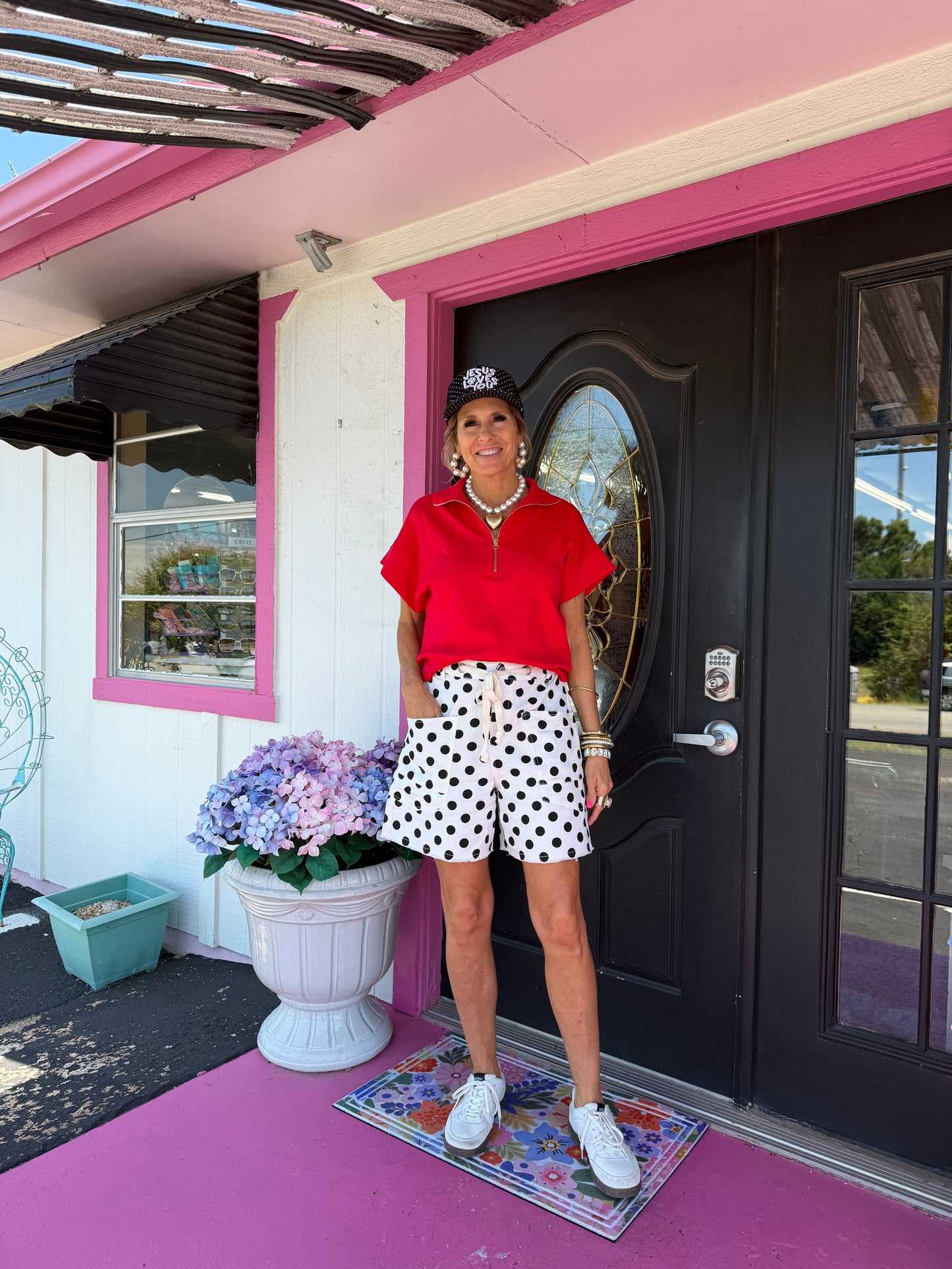 Black & White Polka Dot Short
