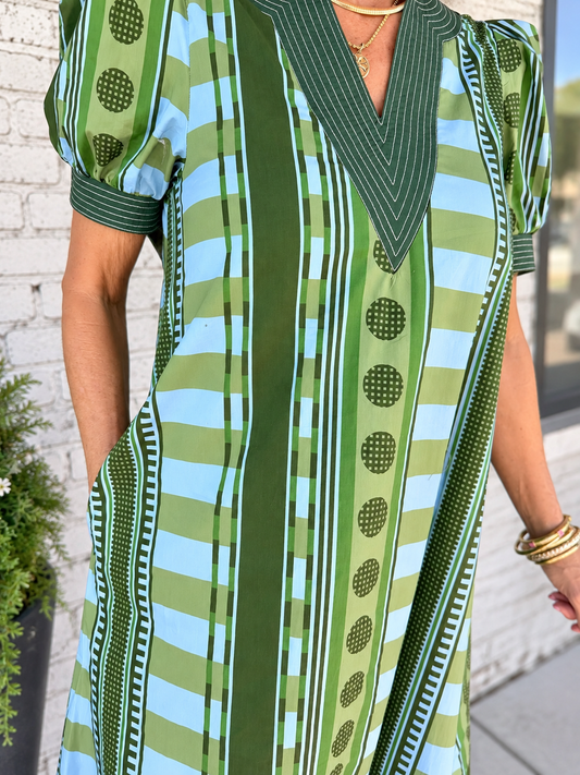 Olive and Blue SS Maxi