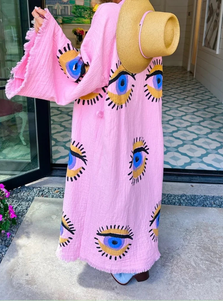 Eye'm Wrapped Up Kimono