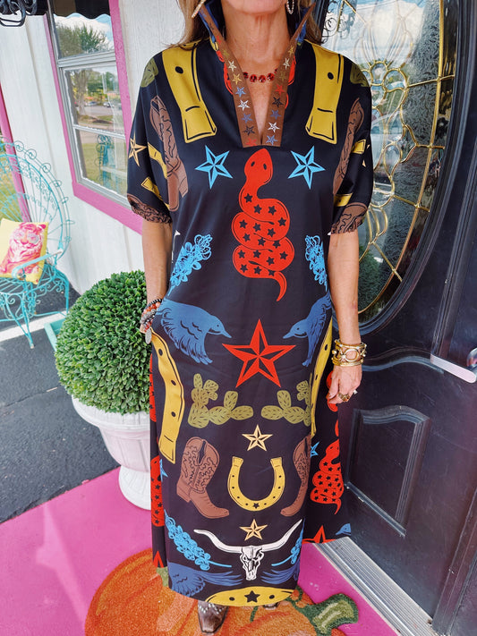 Poppy Tencel Twill Lone Star Maxi