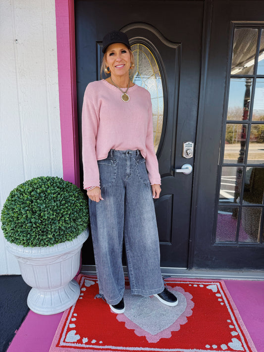 Black Pocket Aladin Denim Pant