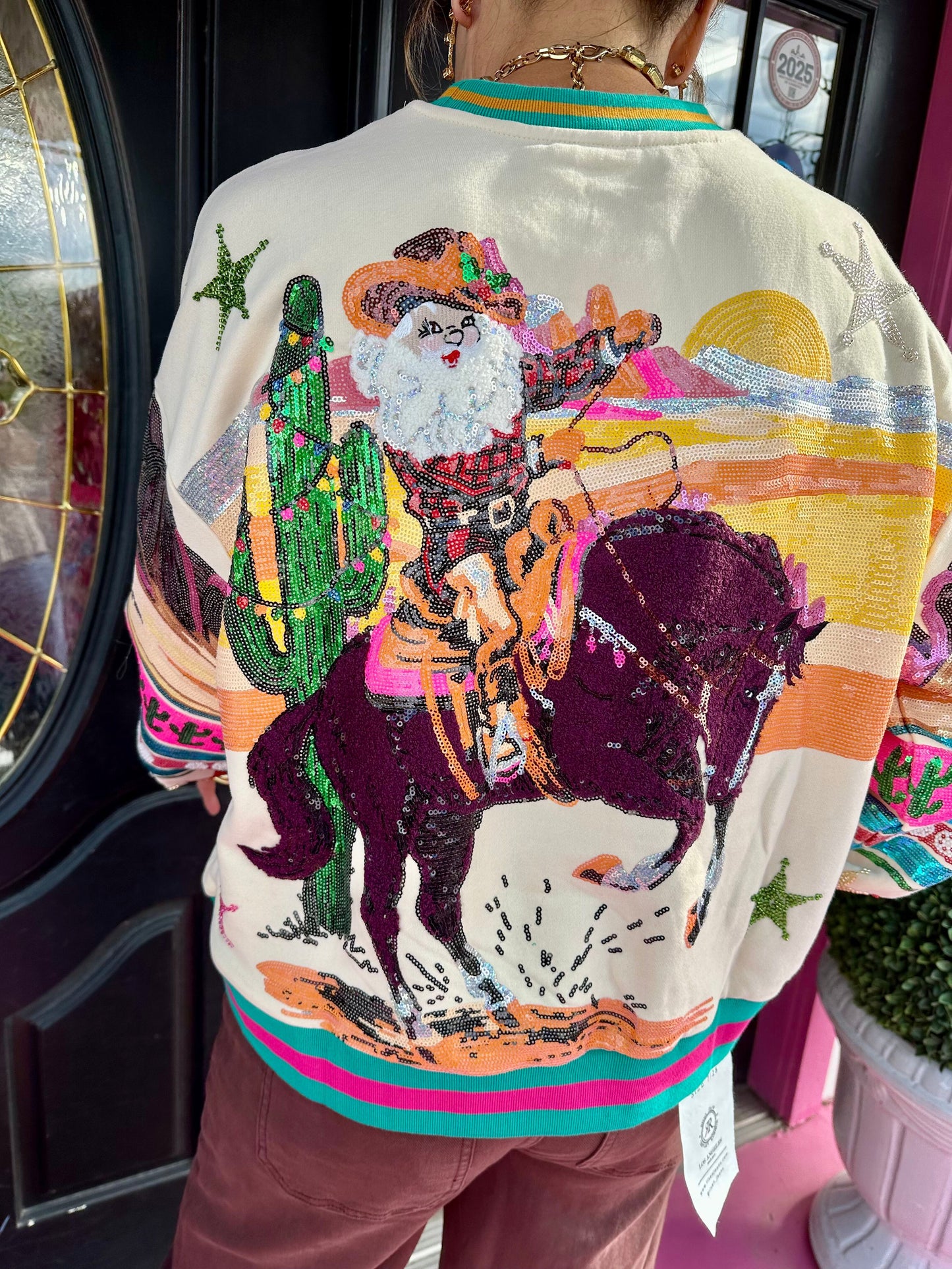 Multi Vintage Cowboy Santa SS