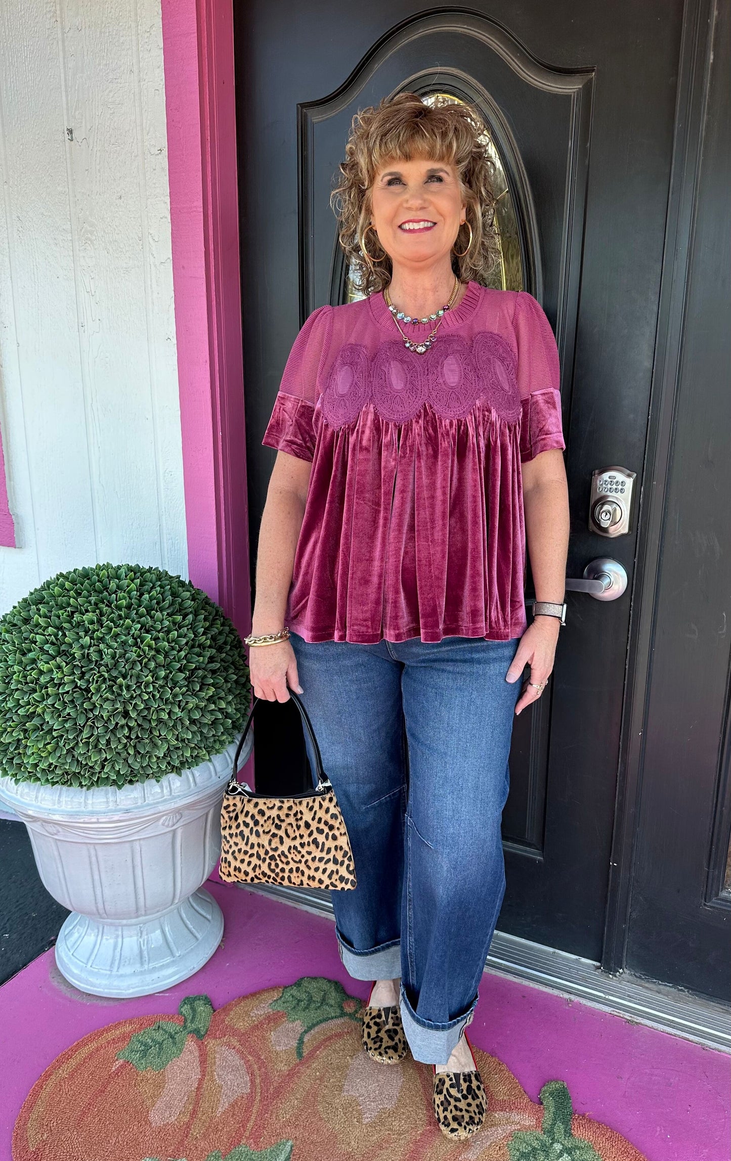 Dark Slouchy Crop Barrel Cuff