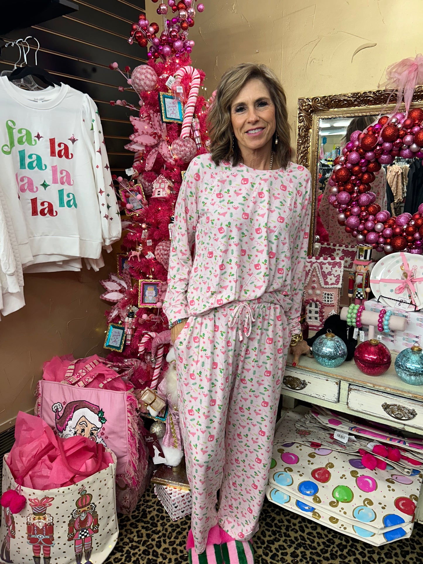 Holiday Cocktails Pajama Set