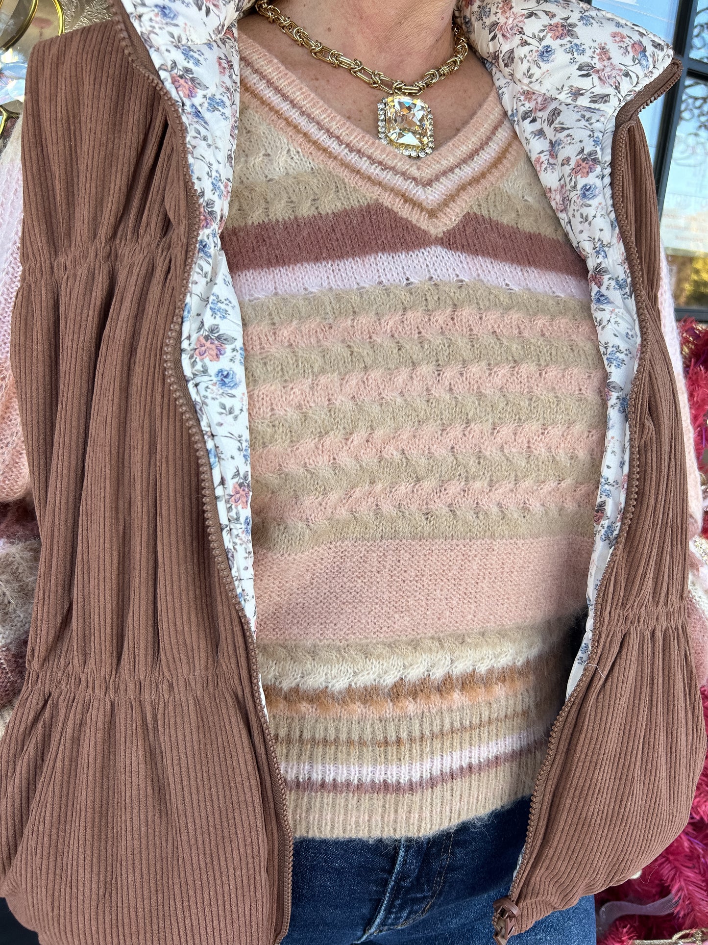 Geneva Copper Rose Sweater